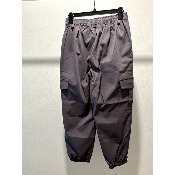 Halara Womens Cargo Pants Grey Size Small Cuffed Casual Mid Rise Button Zipper - Picture 2 of 10